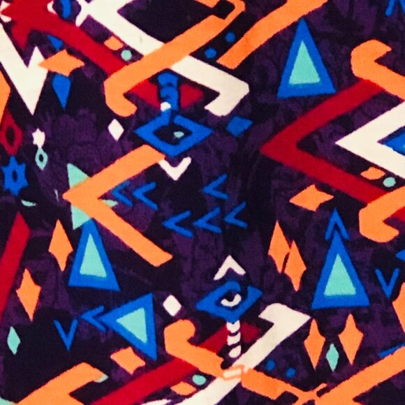lularoe Julia dress short sleeve geometric blue orange red size s READ new - Picture 3 of 10